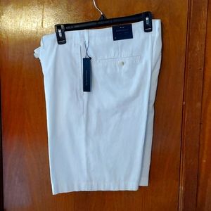 Flat front shorts - white